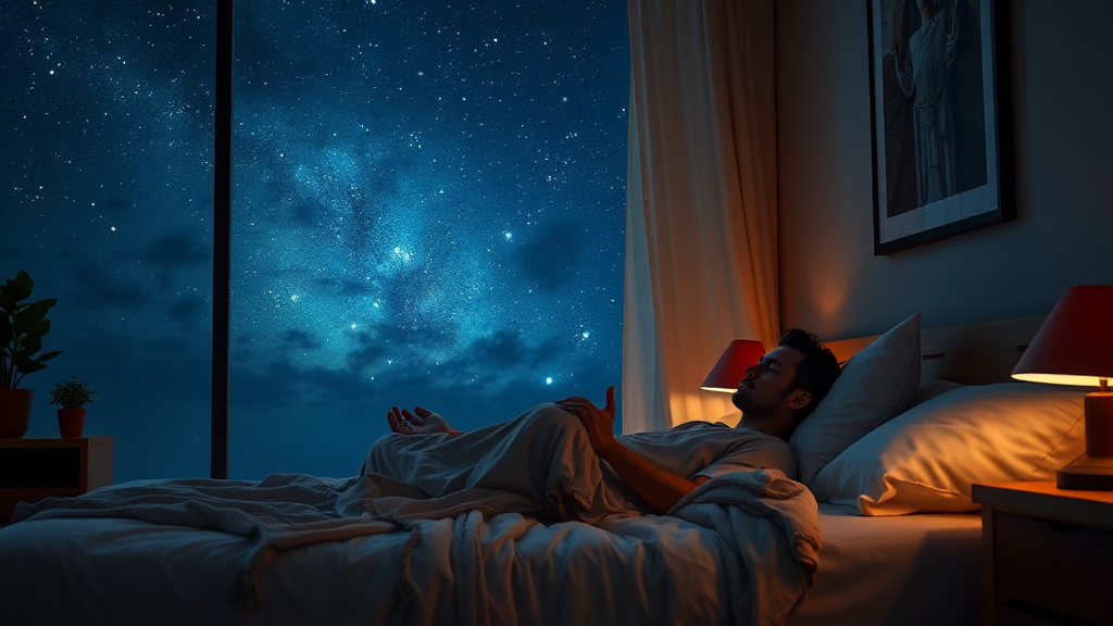 수면 건강을 위한 습관 (realistic 스타일)