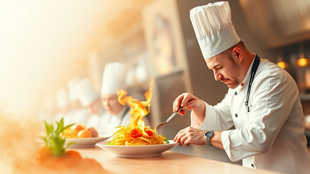 초호화 셰프 라인업 (watercolor 스타일)