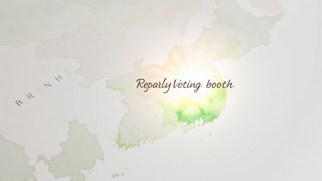 사전투표소, 어떻게 찾을까요? (watercolor 스타일)