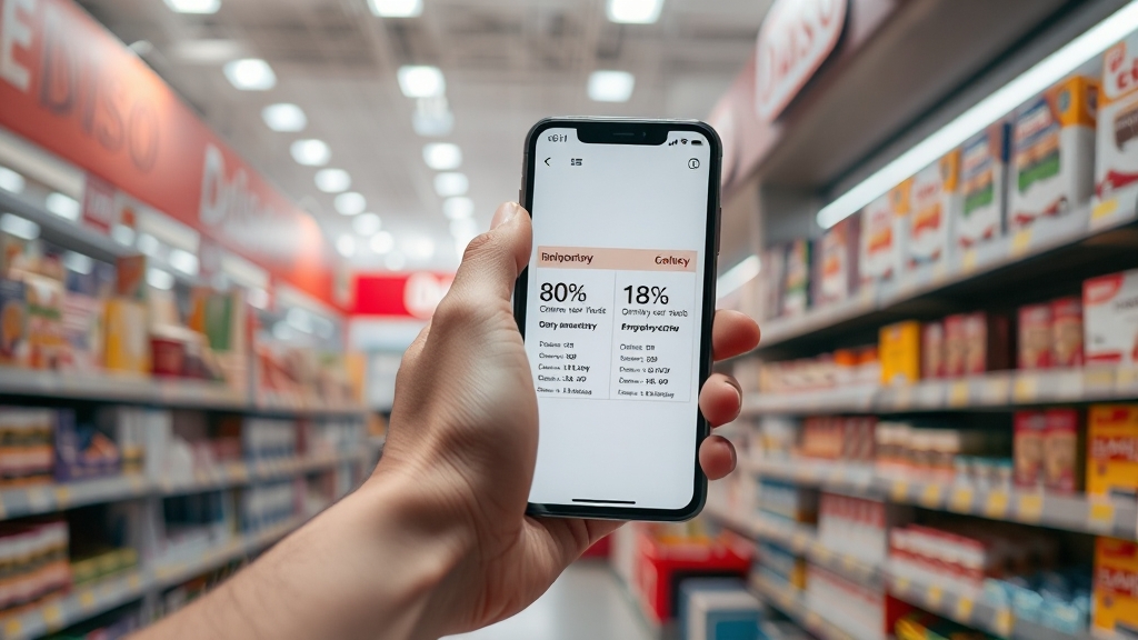 온라인 vs 오프라인 재고 차이 (realistic 스타일)