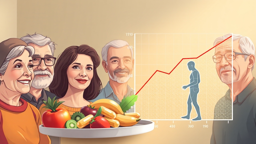 혈당 조절 & 체중 감량 효과 (illustration 스타일)