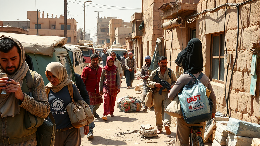 현지 체류 국민을 위한 안전 수칙 및 지원 방안 (realistic 스타일)