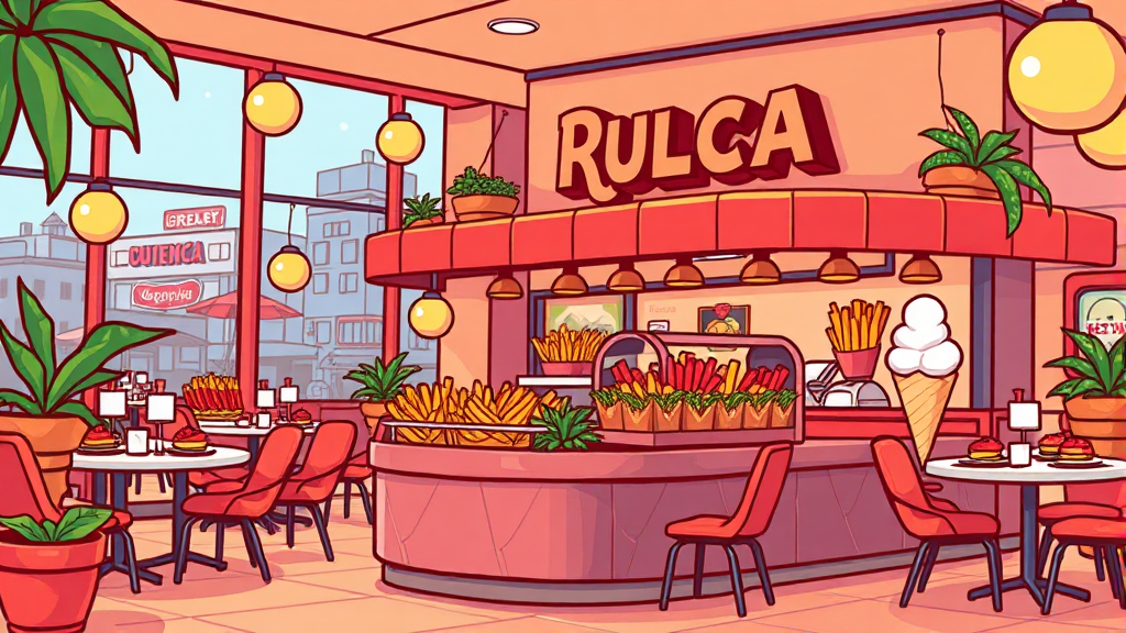 프라자 맛집 탐방: 미식가를 사로잡는 다채로운 메뉴 (cartoon 스타일)