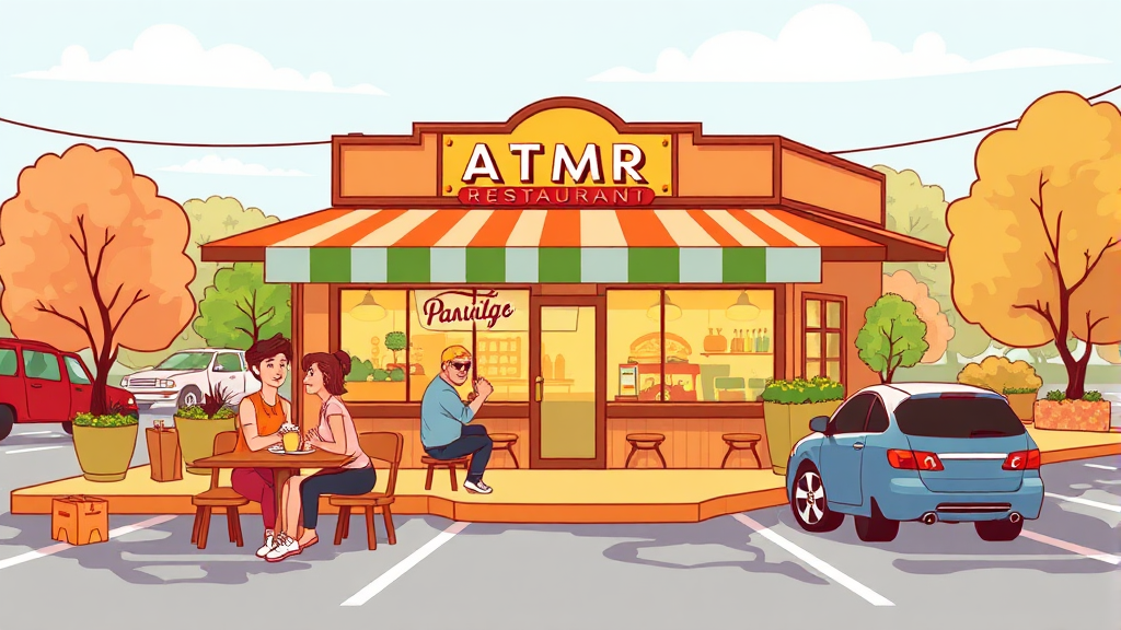 매장 분위기 및 서비스 (illustration 스타일)