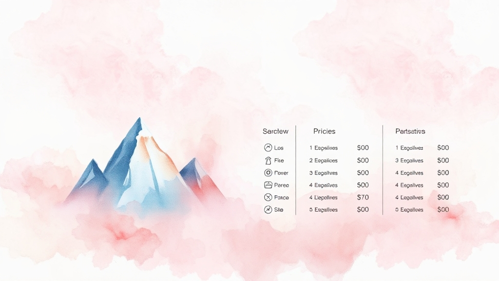 사이트 선택 가이드: 기능 & 가격 비교 (watercolor 스타일)