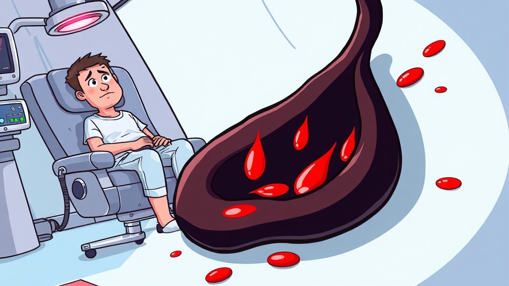 대장암과 혈변 – 단순 치질과의 차이점 (cartoon 스타일)