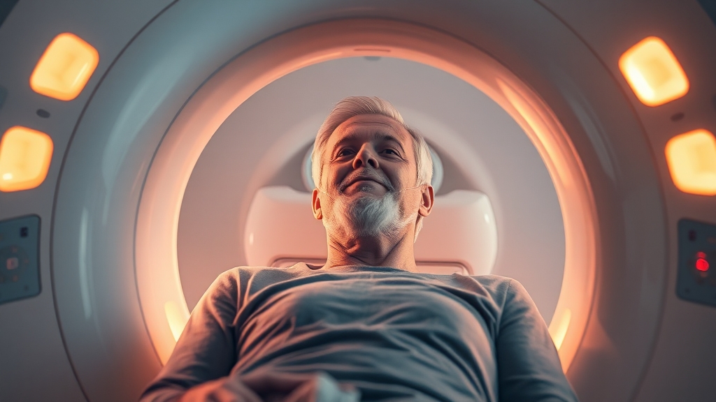 복부 CT 검사 과정 (realistic 스타일)