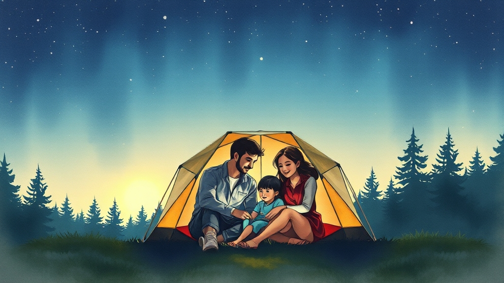 에어텐트 선택 가이드: 종류와 고려사항 (watercolor 스타일)