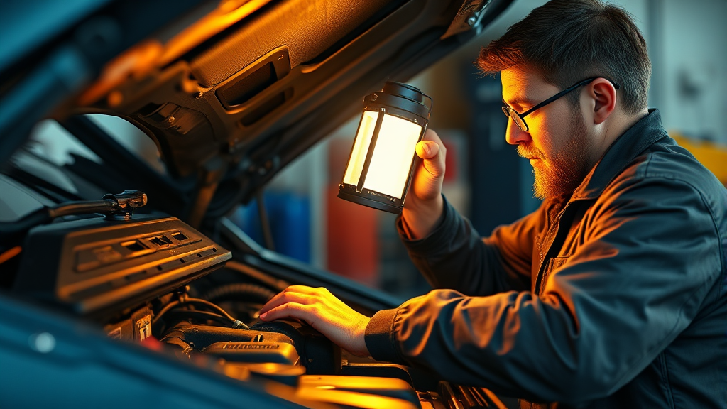 경고등 예방 & 관리, 미리미리! (realistic 스타일)