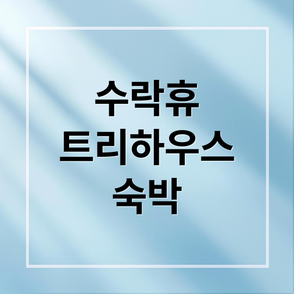 수락휴
트리하우스
숙박 (수락휴 트리하우스)