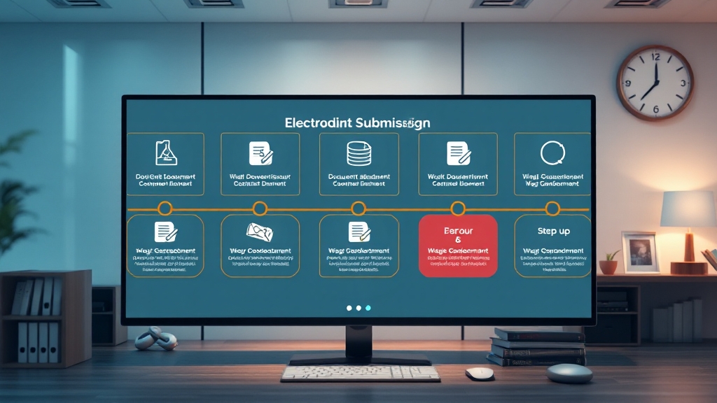 사건 등록부터 서류 제출까지 단계별 안내 (realistic 스타일)