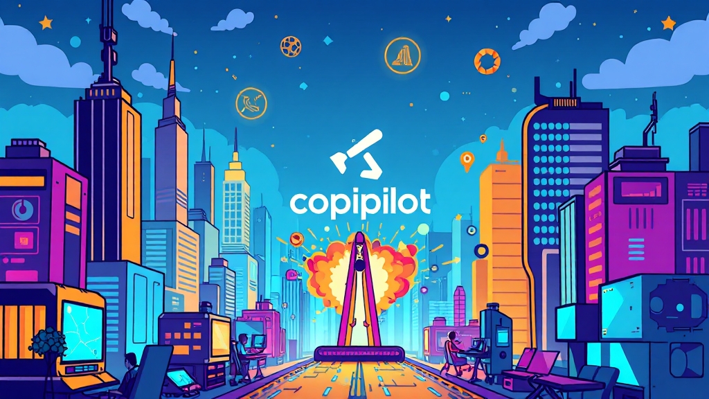 코파일럿과 AI 에이전트 집중 탐구 (cartoon 스타일)