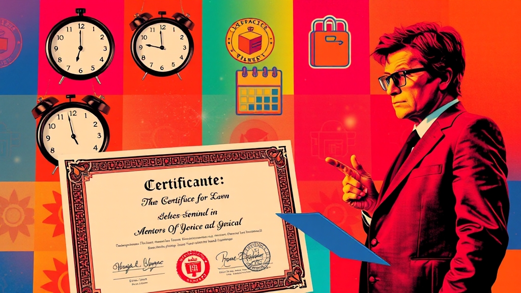 자격증 발급 절차 (popart 스타일)