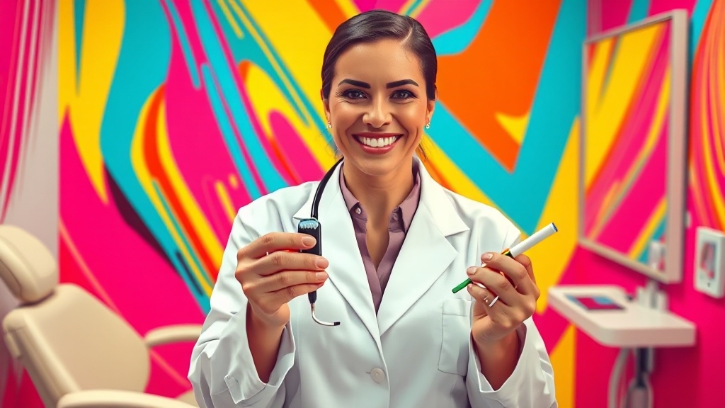 이가 흔들리는 것 막는 예방 관리 (popart 스타일)