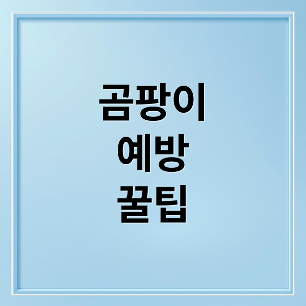 곰팡이
예방
꿀팁 (곰팡이 예방 꿀팁)