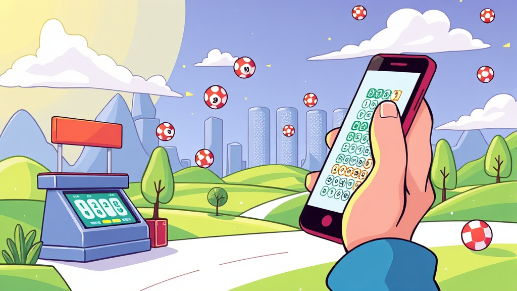 모바일 로또 구매, 미래의 복권 시장을 엿보다 (cartoon 스타일)