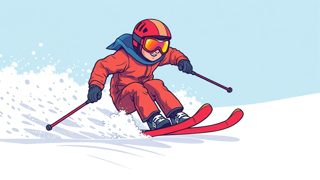 스키장 방문 전 체크리스트 (cartoon 스타일)