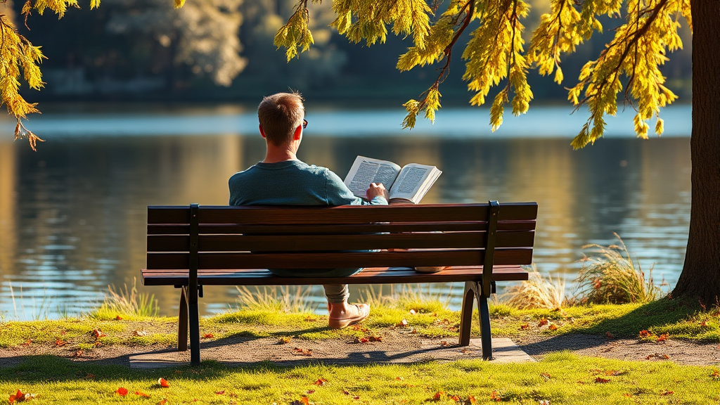 도심 속 힐링 공원 (realistic 스타일)