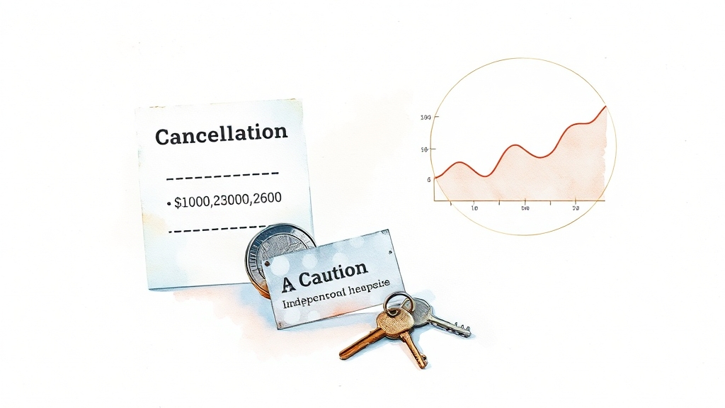 예약 취소 시 비용 상세 안내 (watercolor 스타일)