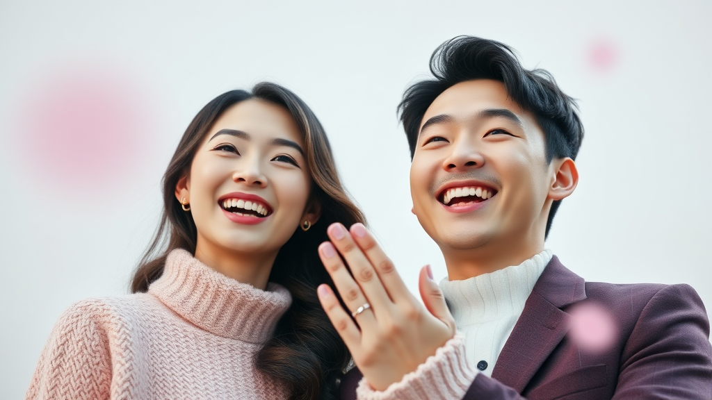 핑크빛 만남의 시작 (realistic 스타일)