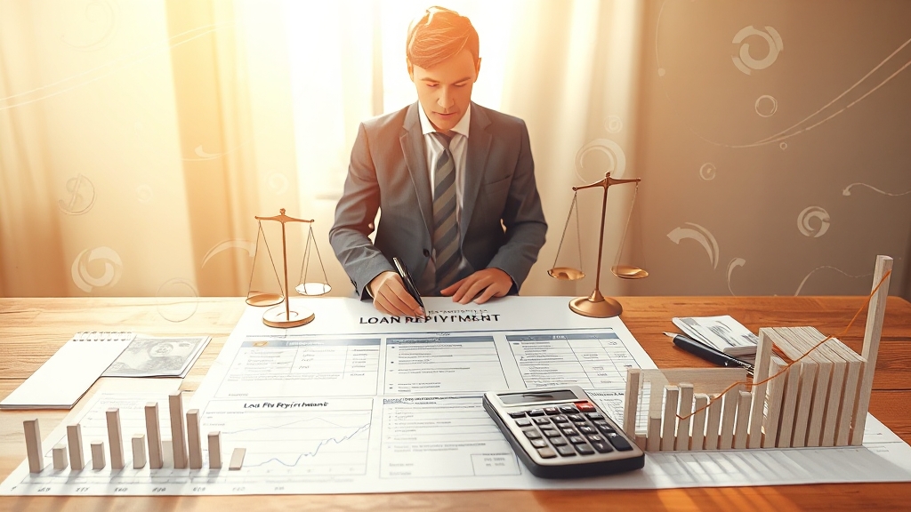 대출 상환 계획 및 주의사항 (realistic 스타일)