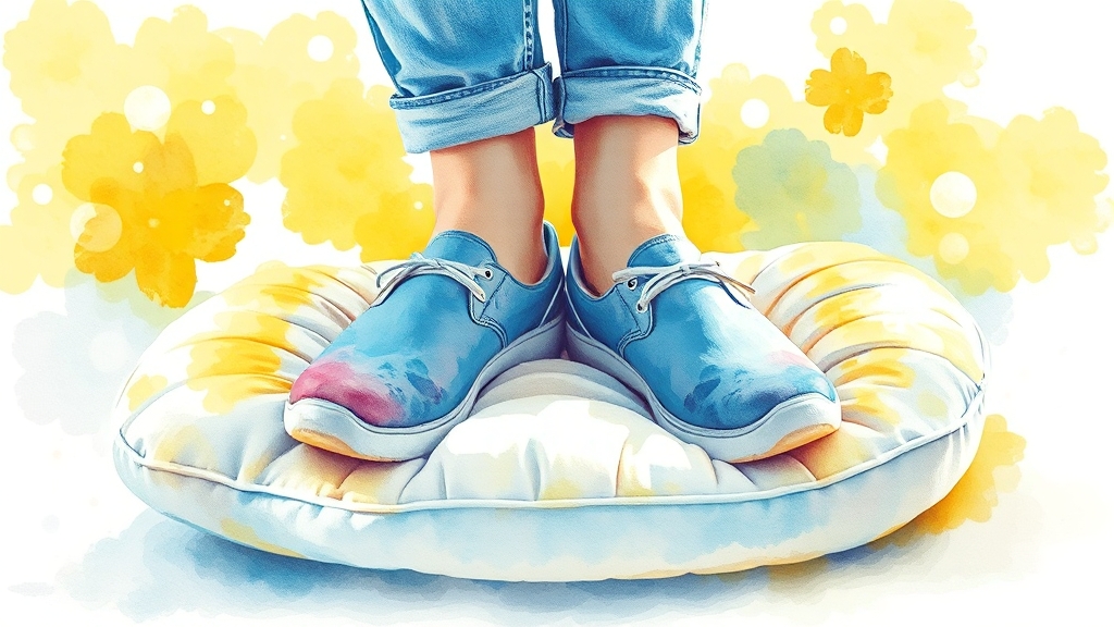 발 건강, 신발 선택이 중요 (watercolor 스타일)