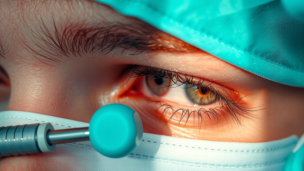 치료 방법: 수술 vs 비수술 (realistic 스타일)