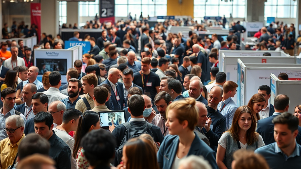 취업박람회 활용 팁 (realistic 스타일)