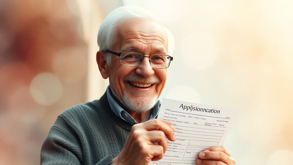 기초연금, 어떻게 신청해야 할까요? (watercolor 스타일)