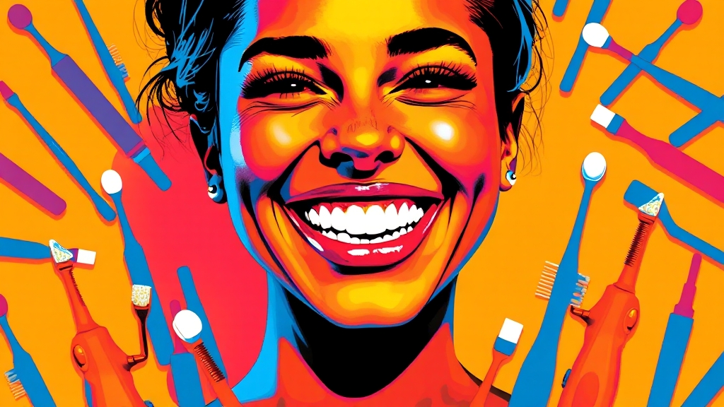 잇몸 건강, 지금부터 관리하세요! (popart 스타일)