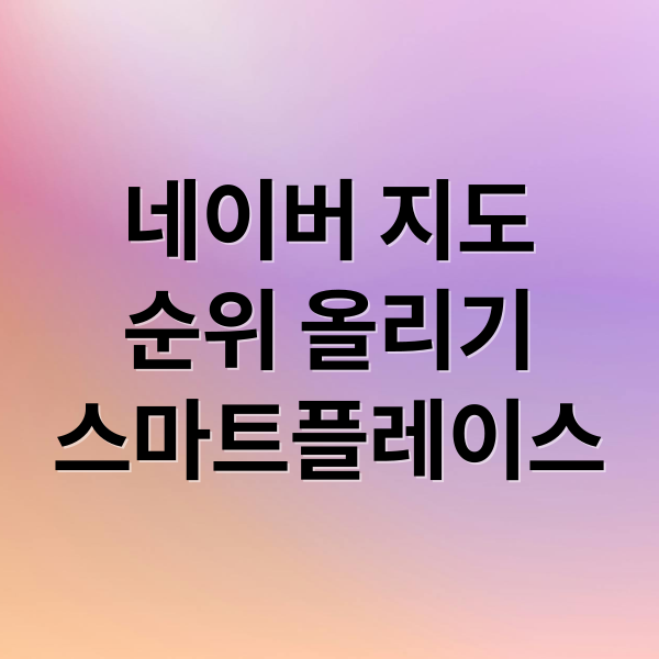네이버 지도
순위 올리기
스마트플레이스 (네이버 지도 순위 최적화)
