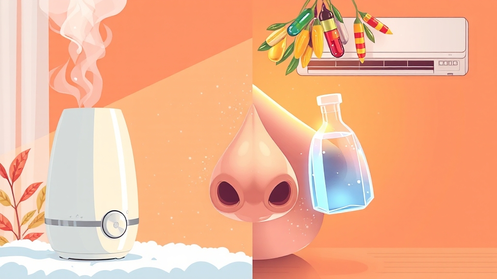 계절별 코피 예방 및 관리 (illustration 스타일)