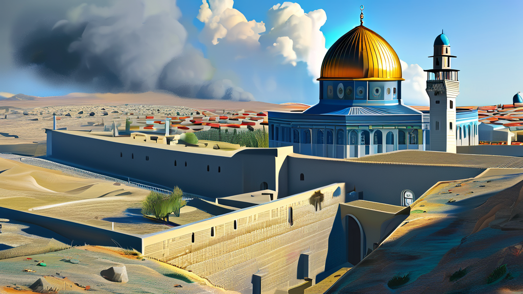 정치와 국제: 숨 막히는 긴장 속 평화의 가능성 (realistic 스타일)