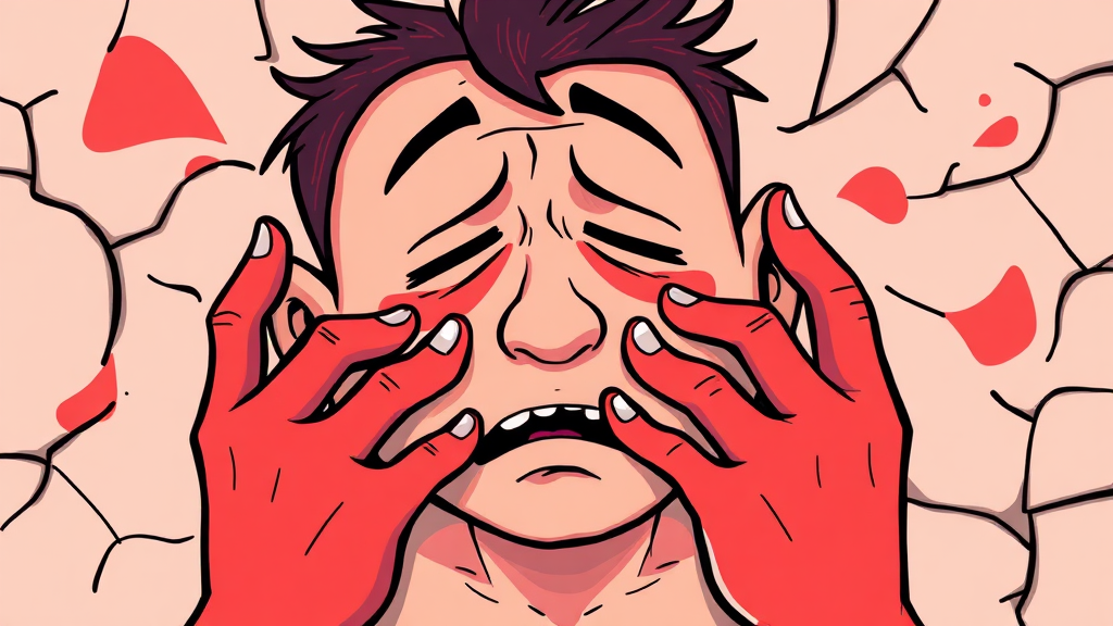 장벽 손상과 가려움증 관계 (cartoon 스타일)