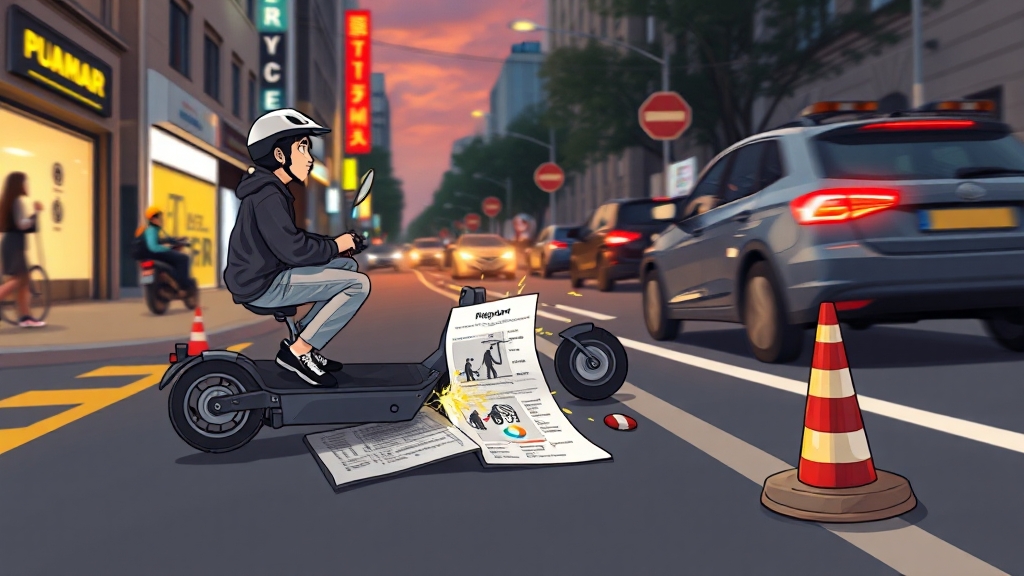 결론: 안전한 킥보드 이용 문화 조성 (cartoon 스타일)