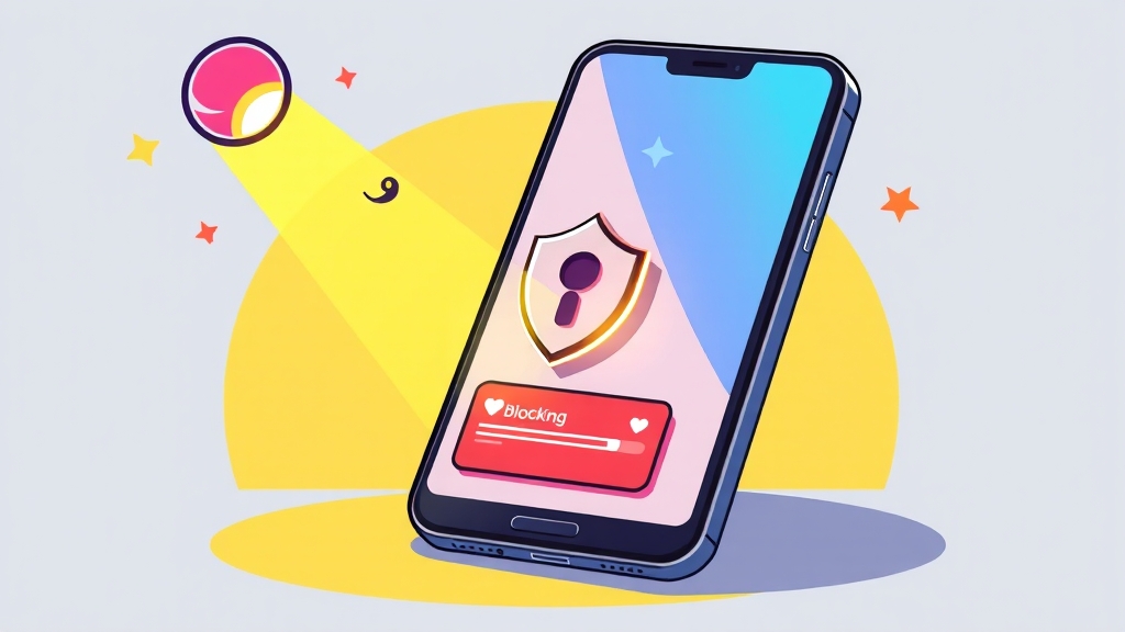 피해 예방 및 차단 (cartoon 스타일)