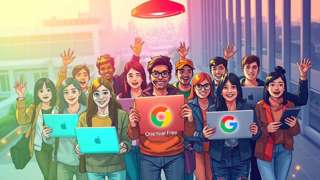 1년 무료 혜택 놓치지 마세요! (illustration 스타일)