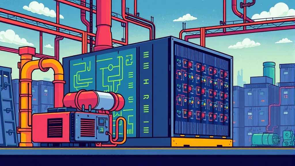 데이터센터 전력 솔루션으로서의 SOFC 기술 (cartoon 스타일)