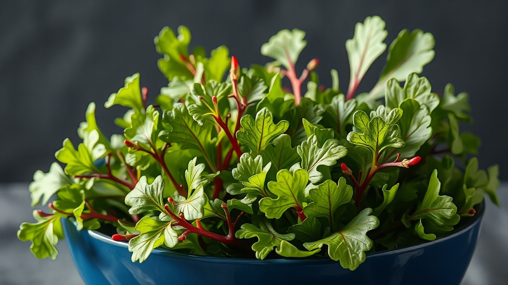 루꼴라, 톡 쏘는 건강 채소 (realistic 스타일)