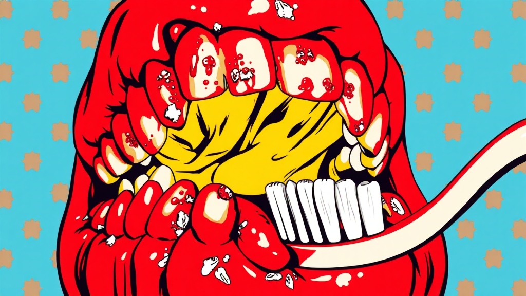 잇몸질환, 왜 생기는 걸까요? (popart 스타일)