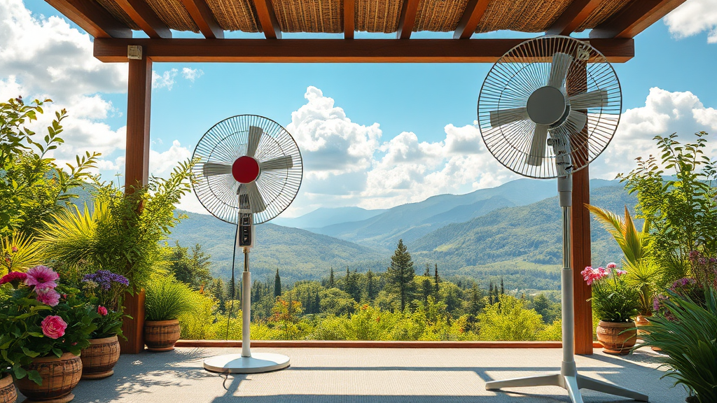 인기 스탠드형 선풍기, 어떤 점이 다를까? (realistic 스타일)