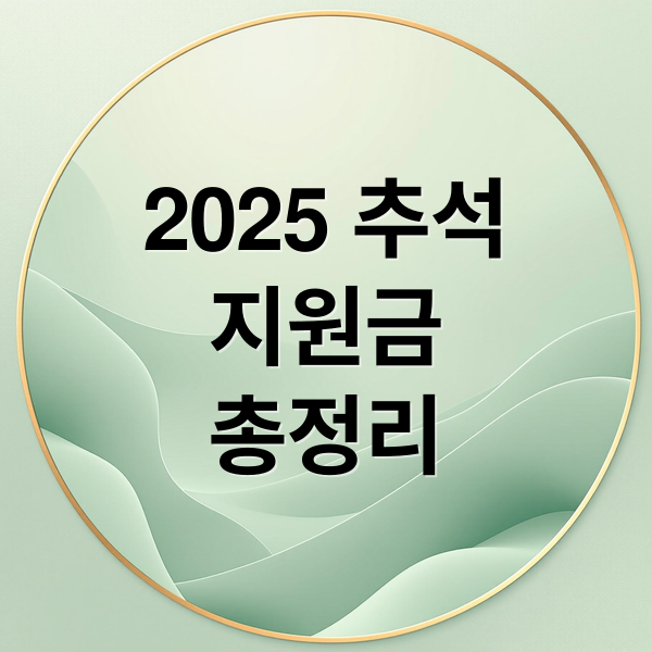 2025 추석
지원금
총정리 (2025 추석명절지원금)