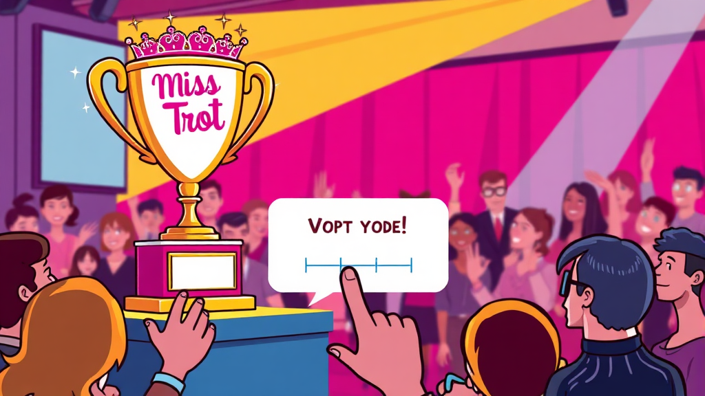 실시간 문자 투표 참여 (cartoon 스타일)