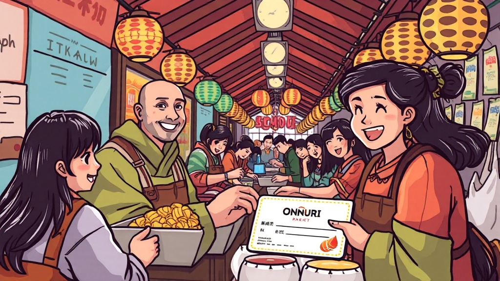 사용처 및 가맹점 (cartoon 스타일)