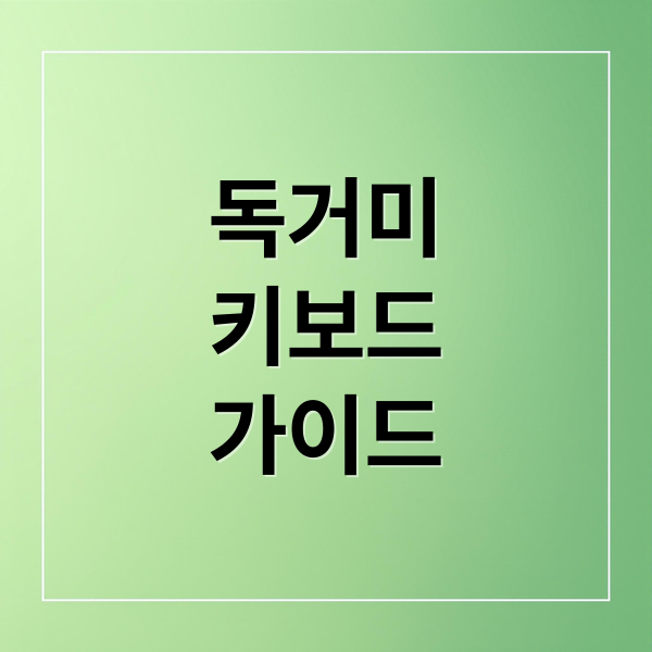 독거미
키보드
가이드 (독거미키보드)