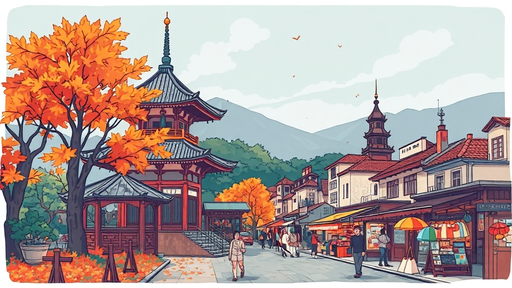 가을 여행 트렌드 (illustration 스타일)