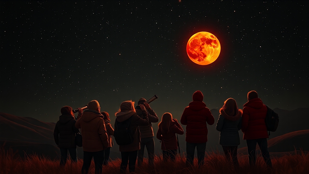개기월식 관측 팁 (realistic 스타일)