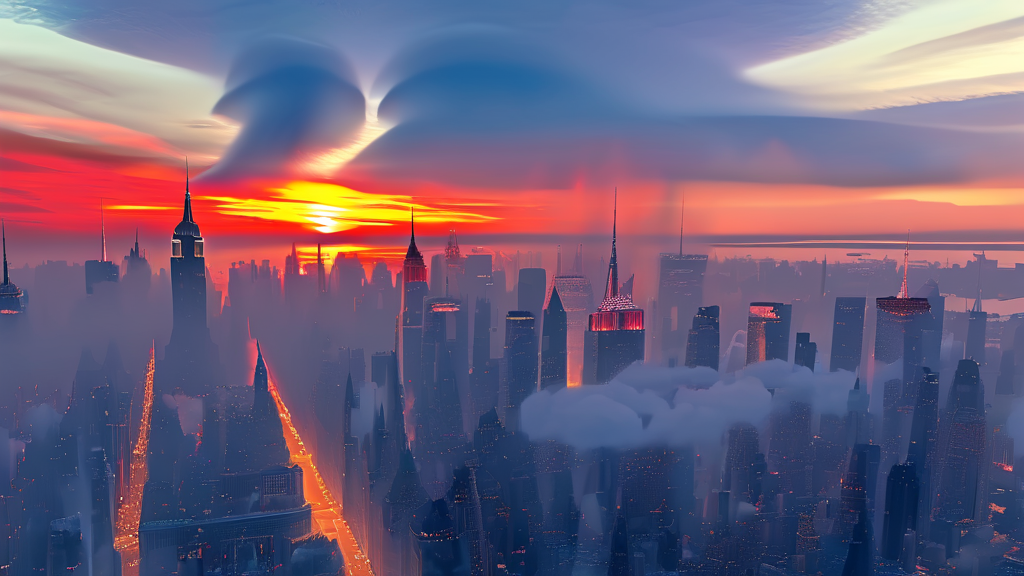 폭염, 장마, 예측 불가능한 날씨의 근본 원인 (watercolor 스타일)