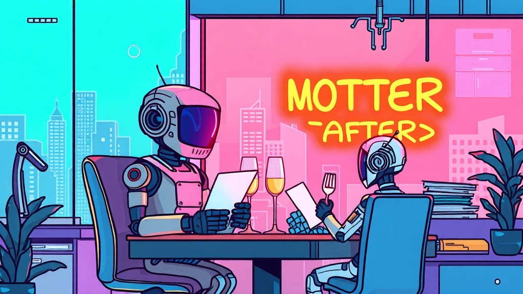 AI 기반 업무 자동화 (cartoon 스타일)