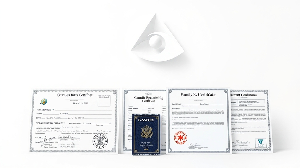 영문 출생증명서 발급 절차 (illustration 스타일)